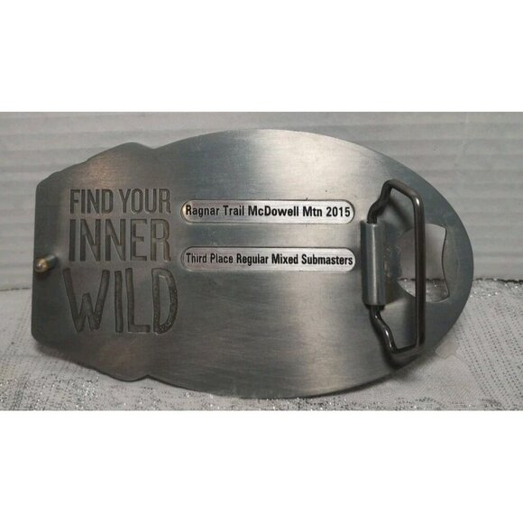 2015 **RAGNAR TRAIL RELAYS** (BOTTLE OPENER) BELT‎ BUCKLE 3rd Place Mixed - Picture 3 of 4